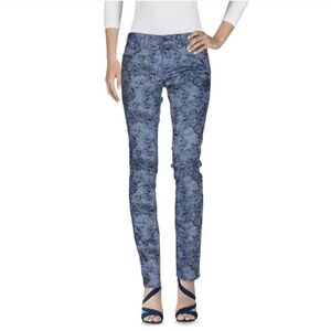 Tory Burch Blue Floral Skinny Jeans NWOT Size 26